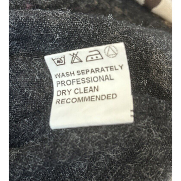 Rosa Rose Women's Dress Large Gray Print Long Sleeve Tiered Leopard Print - Picture 8 of 9